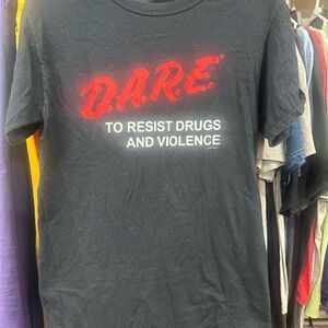 Black D.A.R.E. Graphic T-Shirt size Small